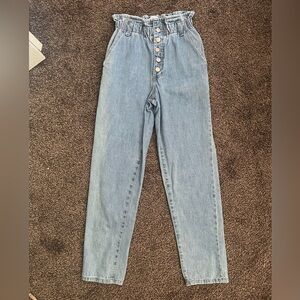 Paper bag waist jeans from forever 21